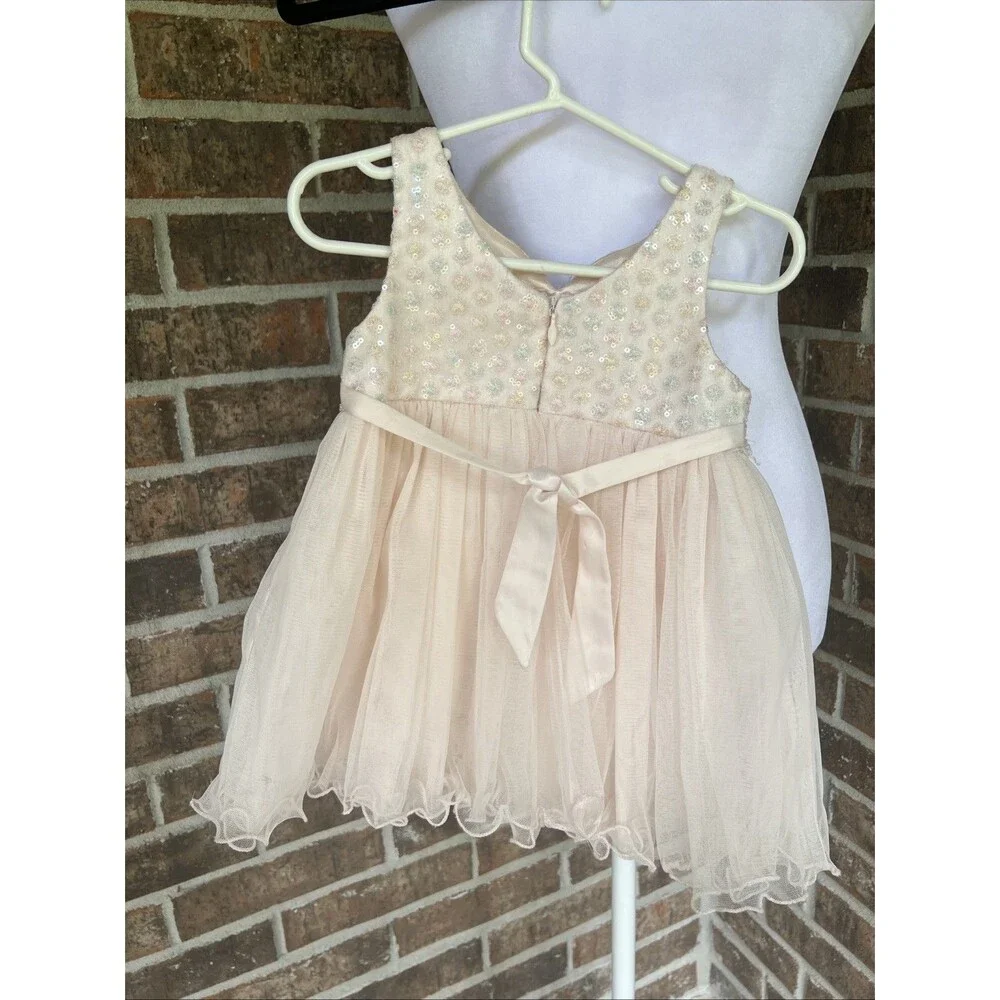 American Princess Elegant Dress Tulle Pearls Formal Occasion Size 18 Months - Picture 4 of 13